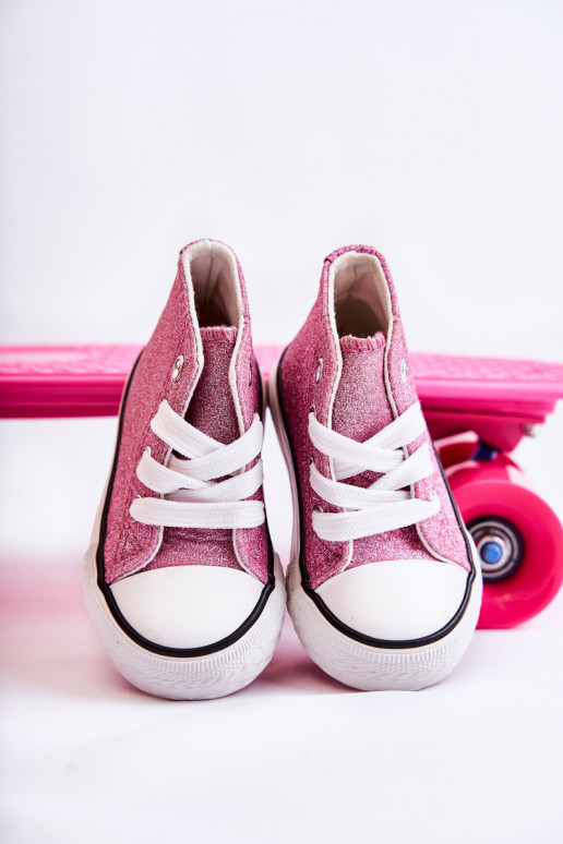 Catrina-Ledersneaker mit Absatz in rosa Farbe Catrina-Ledersneaker mit Absatz in rosa Farbe