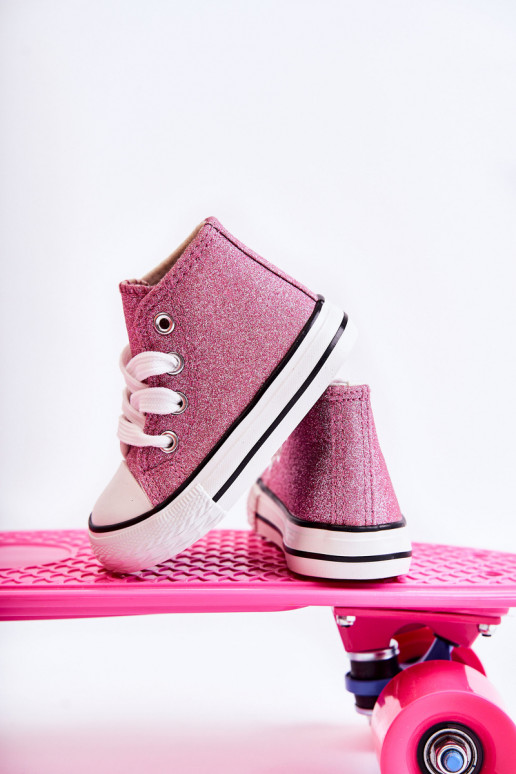 Catrina-Ledersneaker mit Absatz in rosa Farbe Catrina-Ledersneaker mit Absatz in rosa Farbe