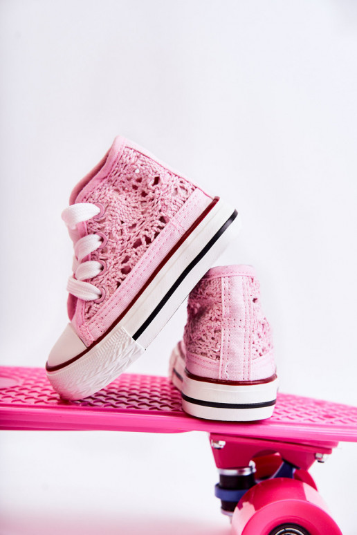 Kinder-Freizeitschuhe mit Absatz rosa Farbe Mona Kinder-Freizeitschuhe mit Absatz rosa Farbe Mona