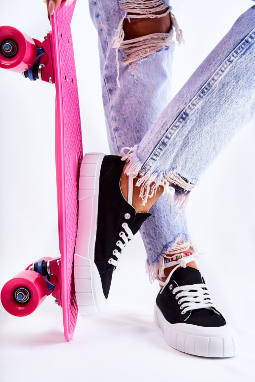 Damen-Plateauschuhe in Schwarz. Kommt