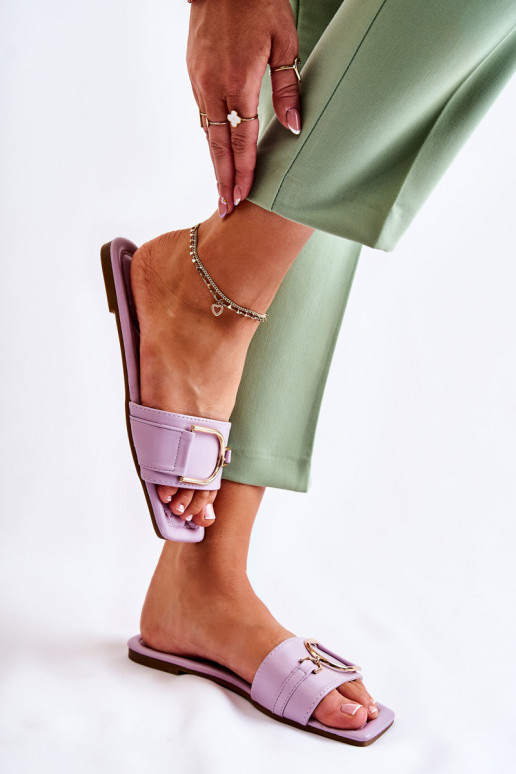 Klassisches Modell Hausschuhe mit Ornamenten lila Farbe Shilla Klassisches Modell Hausschuhe mit Ornamenten lila Farbe Shilla