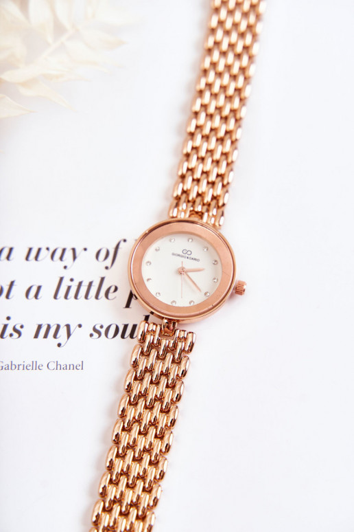 Damenuhr Giorgio & Dario mit funkelnden Augen in Roségold Damenuhr Giorgio & Dario mit funkelnden Augen in Roségold