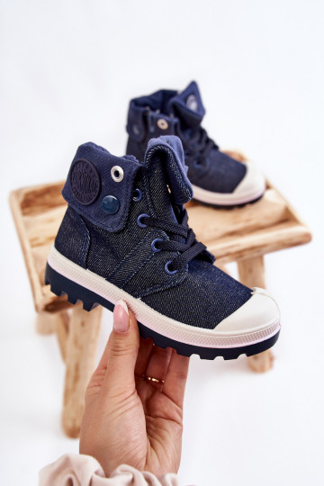 Kinder-Freizeitschuhe mit Riemen in dunkelblauer Farbe Tobby 2