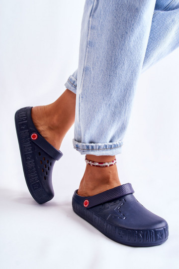 Leichte Hausschuhe Big Star II275002 dunkelblau