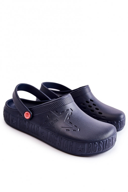 Leichte Hausschuhe Big Star II175002 dunkelblau