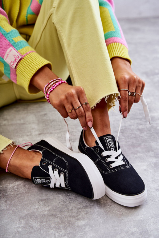 Stoff-Sneaker i Big Star KK274019 schwarz Stoff-Sneaker i Big Star KK274019 schwarz