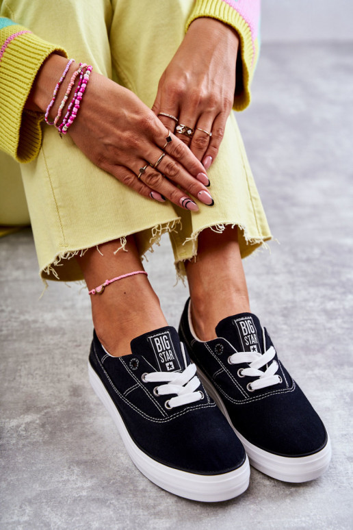 Stoff-Sneaker i Big Star KK274019 schwarz Stoff-Sneaker i Big Star KK274019 schwarz