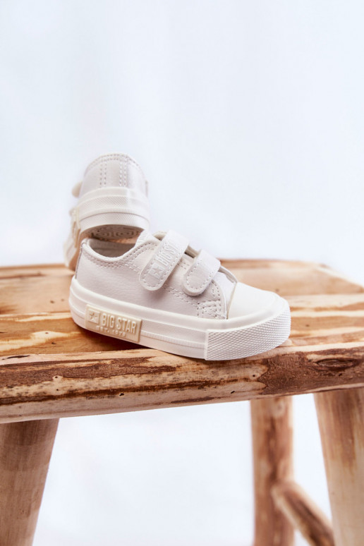 Kinder-Freizeitschuhe mit Klebeverschlüssen BIG STAR KK374091 weiße Farbe