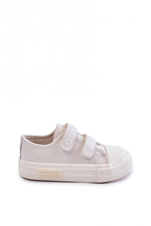 Kinder-Freizeitschuhe mit Klebeverschlüssen BIG STAR KK374091 weiße Farbe