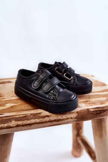 Kinder-Freizeitschuhe mit Klebeverschlüssen BIG STAR KK374090 schwarz