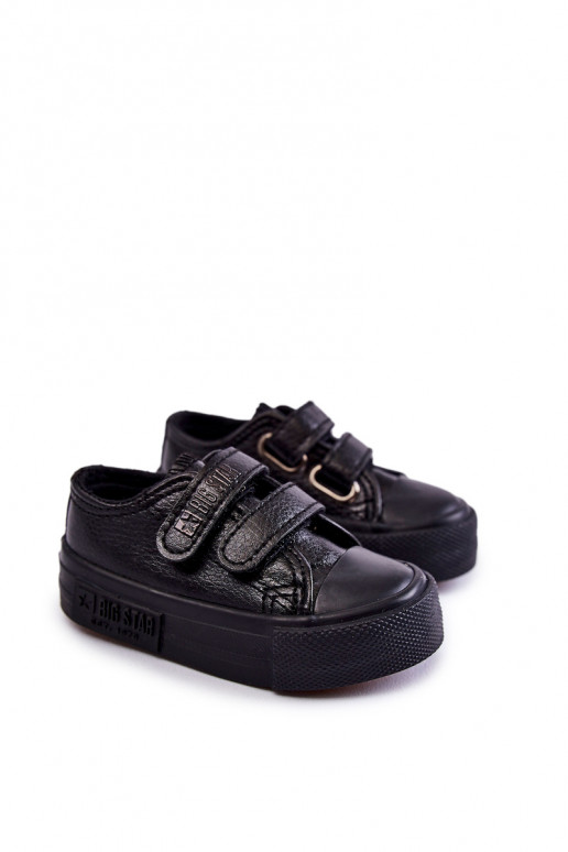 Kinder-Freizeitschuhe mit Klebeverschlüssen BIG STAR KK374090 schwarz
