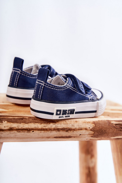 Kinder-Freizeitschuhe mit Klebeverschlüssen BIG STAR KK374075 dunkelblau
