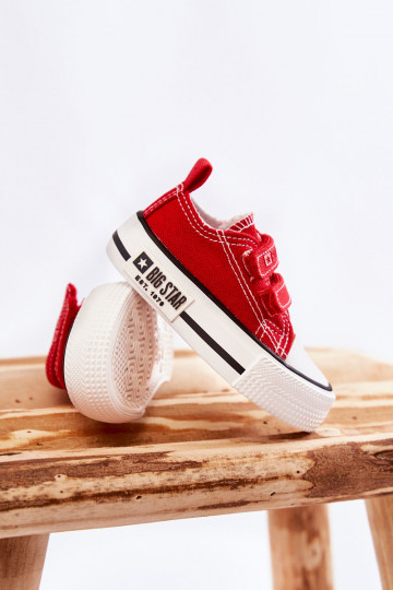Kinder-Freizeitschuhe mit Klebeverschlüssen BIG STAR KK374076 rote Farbe 2