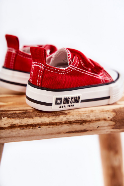 Kinder-Freizeitschuhe mit Klebeverschlüssen BIG STAR KK374076 rote Farbe
