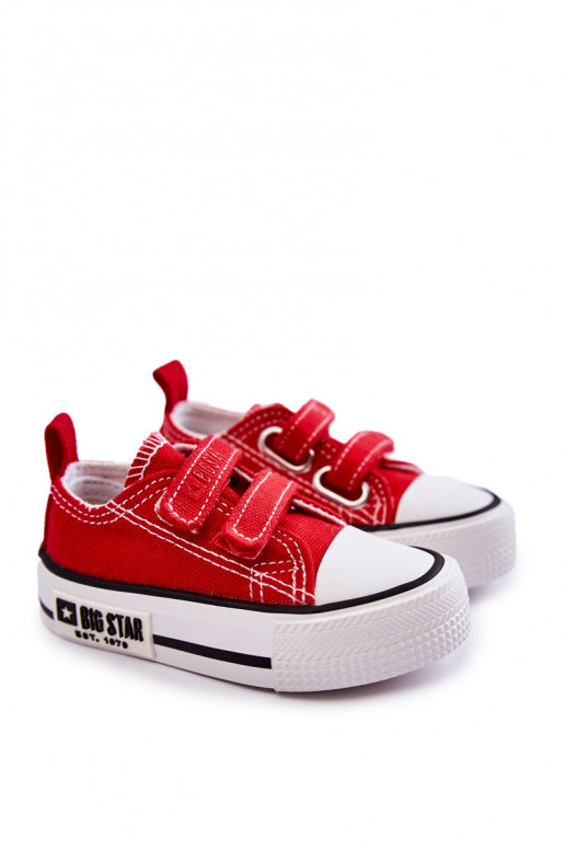Kinder-Freizeitschuhe mit Klebeverschlüssen BIG STAR KK374076 rote Farbe