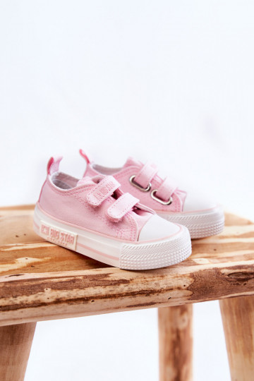 Kinder-Freizeitschuhe mit Klebeverschlüssen BIG STAR KK374077 rosa