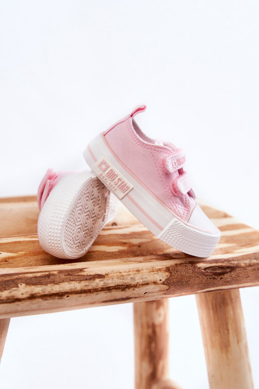 Kinder-Freizeitschuhe mit Klebeverschlüssen BIG STAR KK374077 rosa