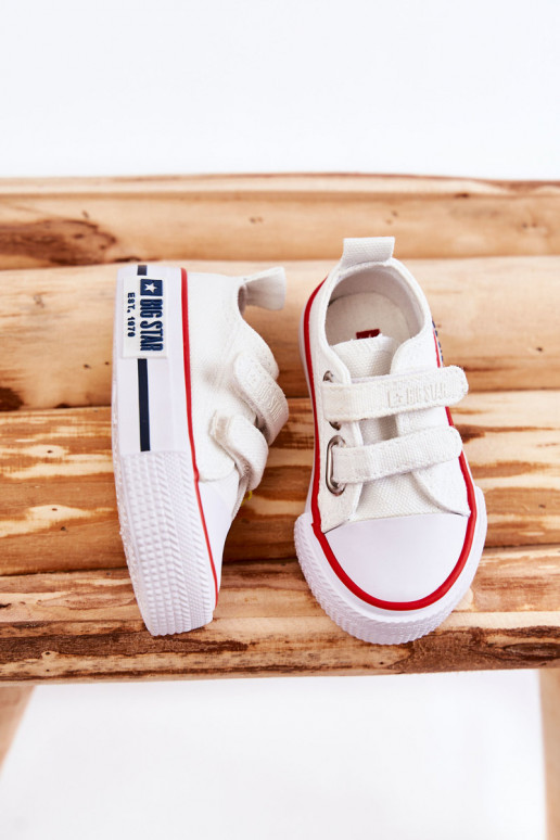 Kinder-Freizeitschuhe mit Klebeverschlüssen BIG STAR KK374079 weiße Farbe
