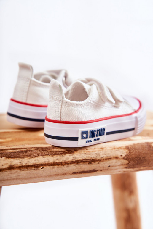 Kinder-Freizeitschuhe mit Klebeverschlüssen BIG STAR KK374079 weiße Farbe