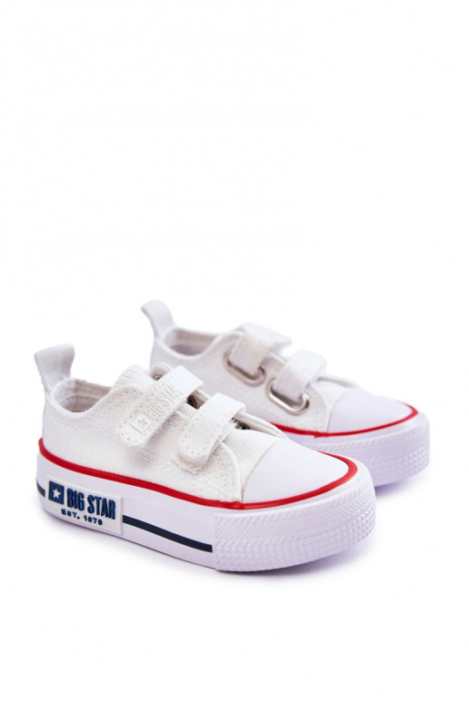 Kinder-Freizeitschuhe mit Klebeverschlüssen BIG STAR KK374079 weiße Farbe
