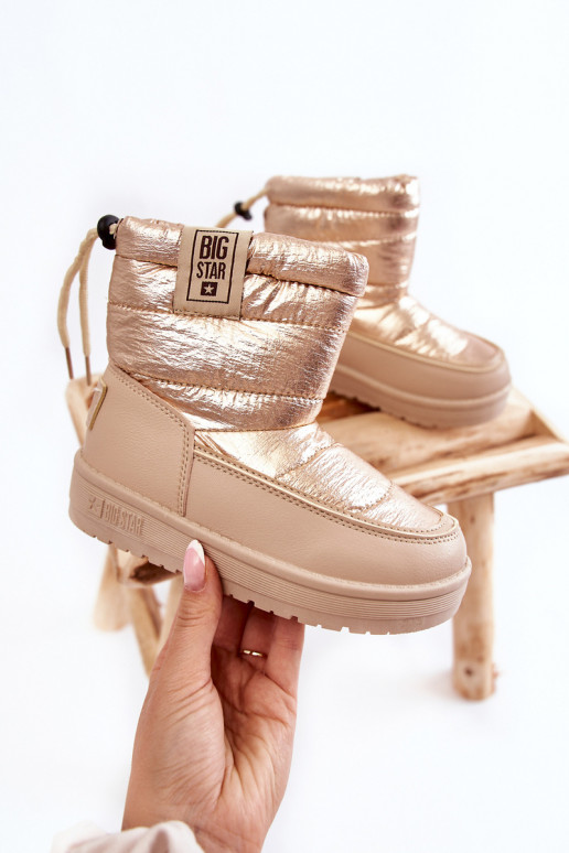 Kinder-Schneestiefel Big Star KK374221 beige-goldene Farbe Kinder-Schneestiefel Big Star KK374221 beige-goldene Farbe