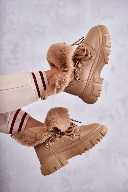 Erwärmte Stiefel Schuhe beige Farbe Charles Erwärmte Stiefel Schuhe beige Farbe Charles