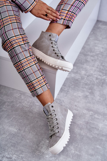 Freizeitschuhe Big Star warme graue Farbe EE274114 2