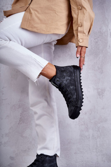 Freizeitschuhe Big Star erwärmte schwarze Farbe GG274069 2