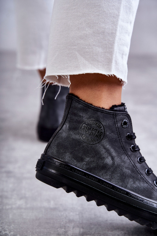 Freizeitschuhe Big Star erwärmte schwarze Farbe GG274069 Freizeitschuhe Big Star erwärmte schwarze Farbe GG274069