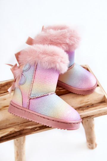 Warme Kinderschuhe mit Bändern, Schneestiefel, verschiedene Farben. Funky 2