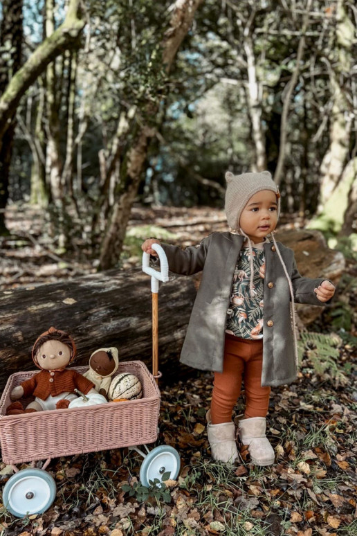 Gewärmte Schneestiefel für Kinder mit Bändern beige Meriva