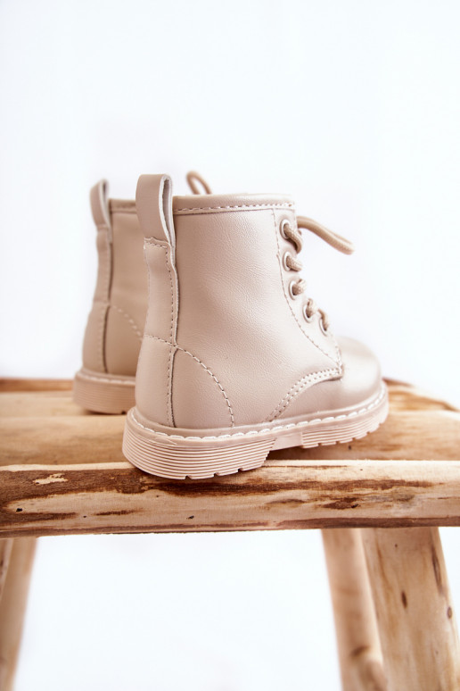Kinderstiefel mit Reißverschlüssen beige Omua