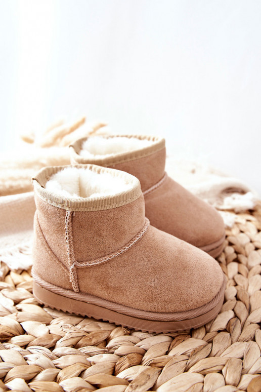Warme Kinder-Winterstiefel beige Gooby Warme Kinder-Winterstiefel beige Gooby