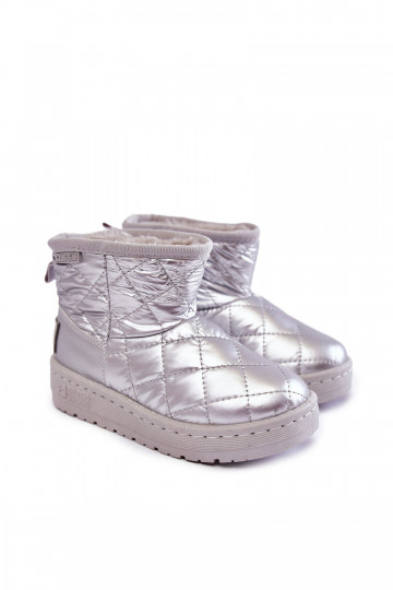 Warme Kinder-Winterstiefel Big Star KK374241 in silberner Farbe 2