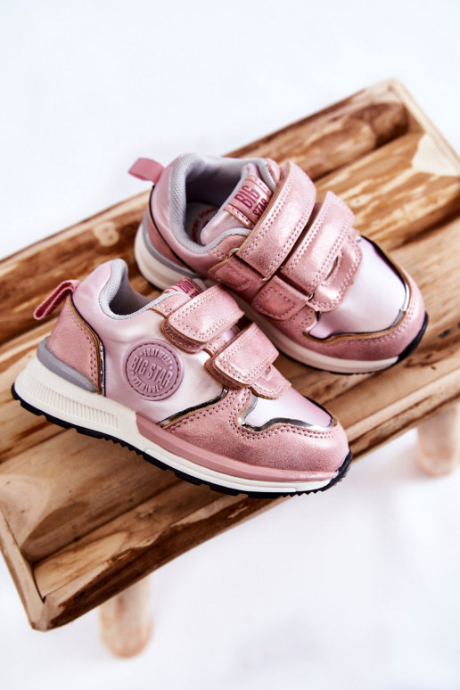 Kindersportschuhe mit Klebeverschlüssen Memory Foam System Big Star KK374180 rosa Kindersportschuhe mit Klebeverschlüssen Memory Foam System Big Star KK374180 rosa