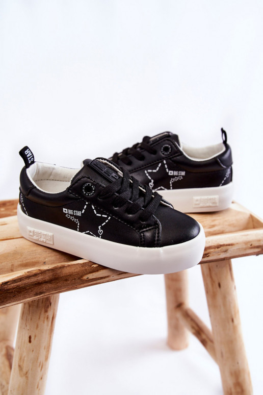Kindersportschuhe mit Schnürsenkeln Big Star KK374223 schwarze Farbe Kindersportschuhe mit Schnürsenkeln Big Star KK374223 schwarze Farbe