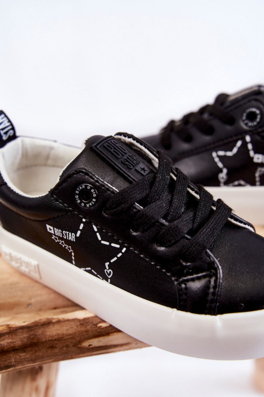 Kindersportschuhe mit Schnürsenkeln Big Star KK374223 schwarze Farbe Kindersportschuhe mit Schnürsenkeln Big Star KK374223 schwarze Farbe