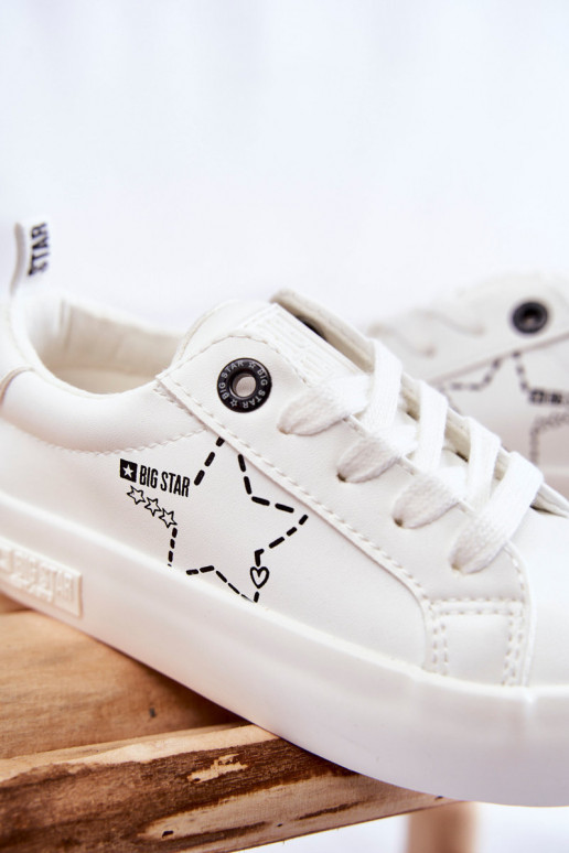 Kindersportschuhe mit Schnürsenkeln Big Star KK374222 weiße Farbe