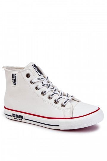Gewärmte Freizeitschuhe Big Star KK174345 weiße Farbe