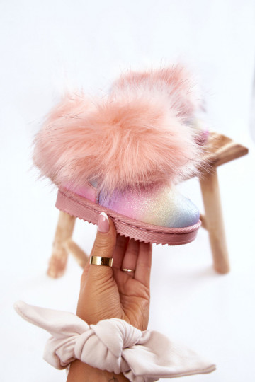 Kinder-Schneestiefel mit Fell in verschiedenen Farben Ariana