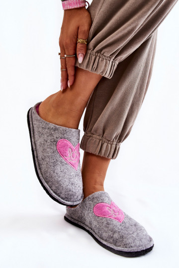 Hausschuhe Big Star KK276020 grau-rosa Farbe