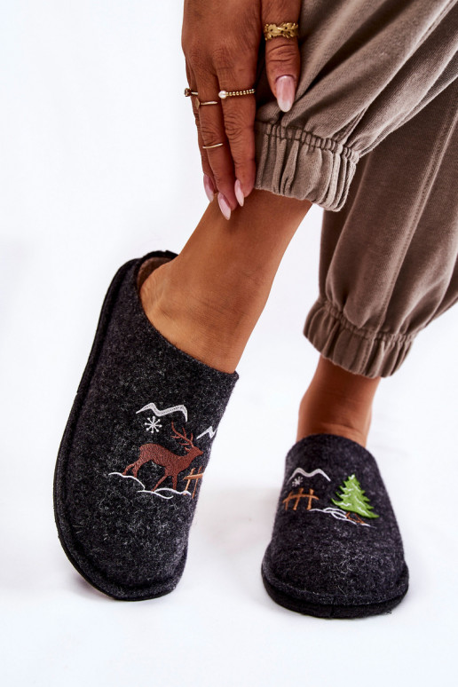 Hausschuhe Big Star KK276018 Schwarz und Beige