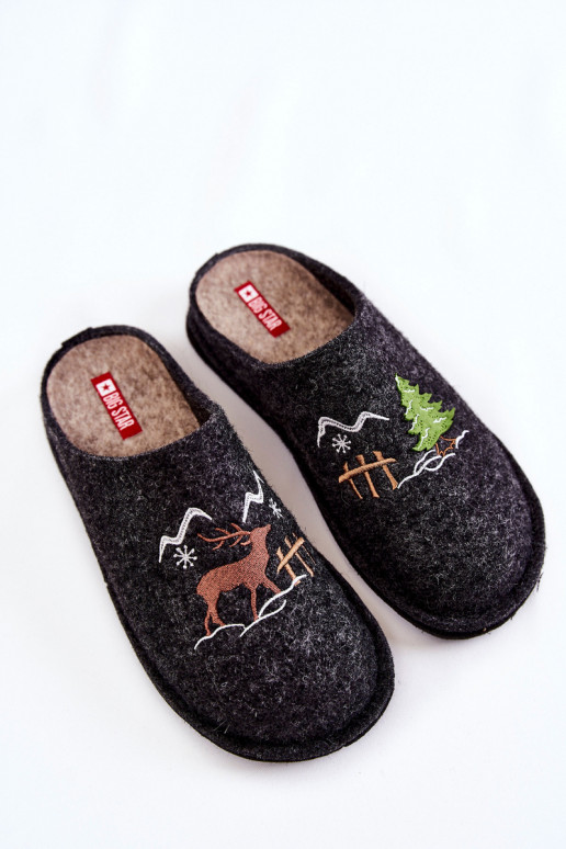 Hausschuhe Big Star KK276018 Schwarz und Beige