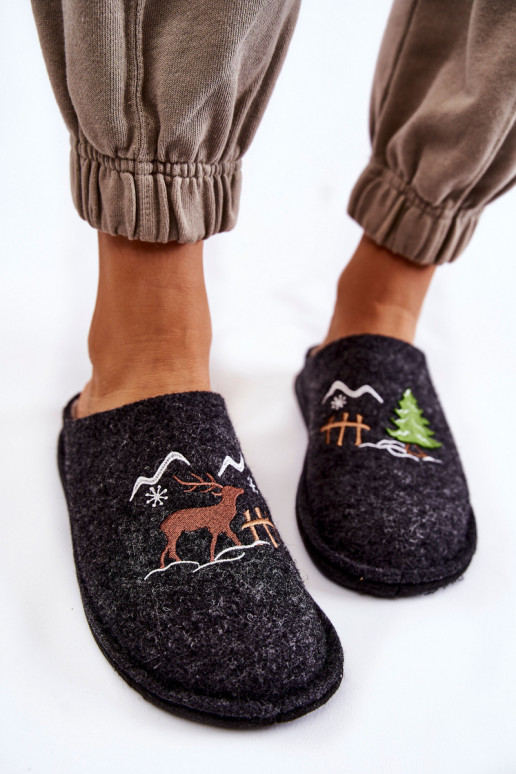 Hausschuhe Big Star KK276018 Schwarz und Beige