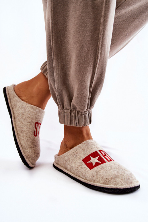 Hausschuhe Big Star KK276021 beige
