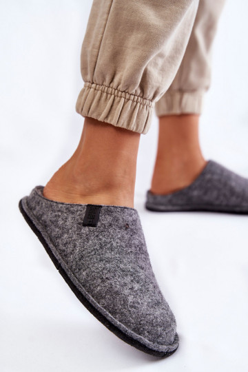 Klassisches Modell Hausschuhe Big Star KK276014 graue Farbe