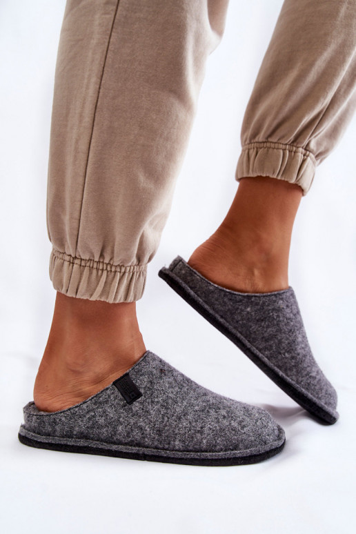 Klassisches Modell Hausschuhe Big Star KK276014 graue Farbe