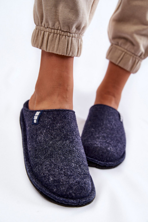 Klassisches Modell Hausschuhe Big Star KK276013 dunkelblau Klassisches Modell Hausschuhe Big Star KK276013 dunkelblau