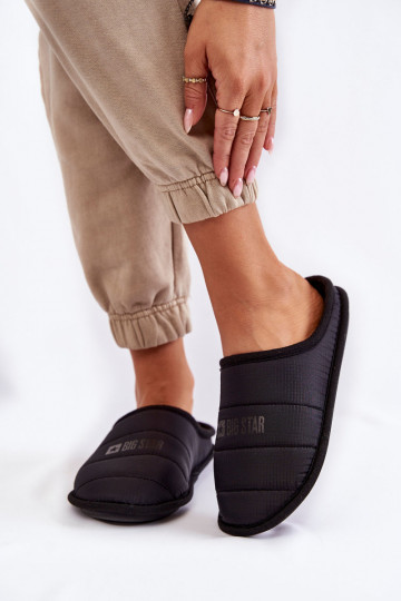 Klassisches Modell Hausschuhe Big Star KK274602 schwarz 2