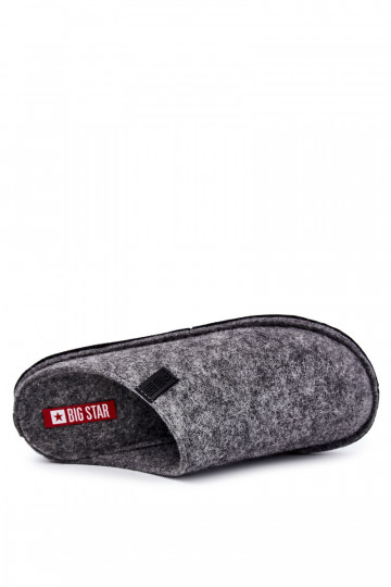 Klassische Herrenhausschuhe Big Star KK176001 in grauer Farbe 2